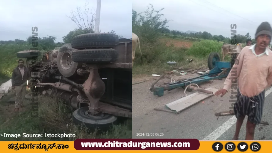 Tipper bullock cart accident