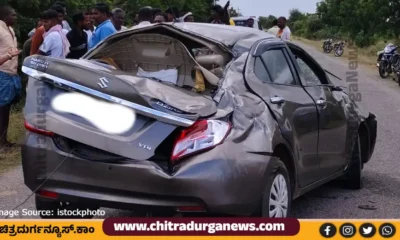 car accident by tyre blast